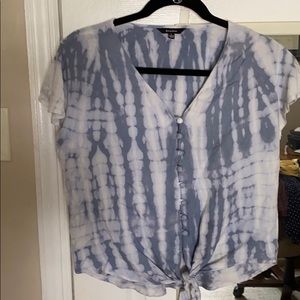 Button Up Tye Dye Shirt